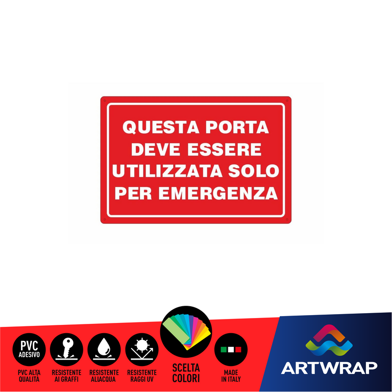 Tris di  adesivi Porta di Emergenza