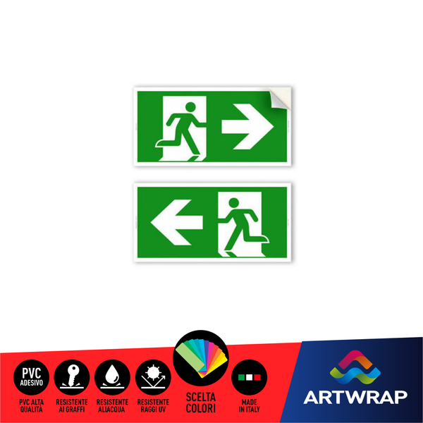 Tris di Adesivi Exit